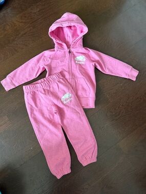 Roots Pink Hoodie & Jogger Set 3T